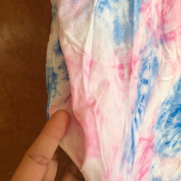 NWOT Shinestar Tie Dye Mini Dress Blue Pink XS - Picture 4 of 10